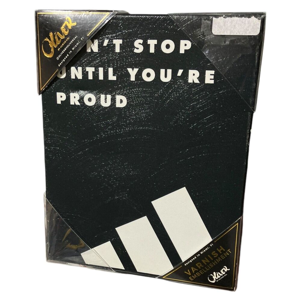 Oliver Gal Wall Art Sports Don’t Stop Athlete Motivational Team‎ Never Give Up